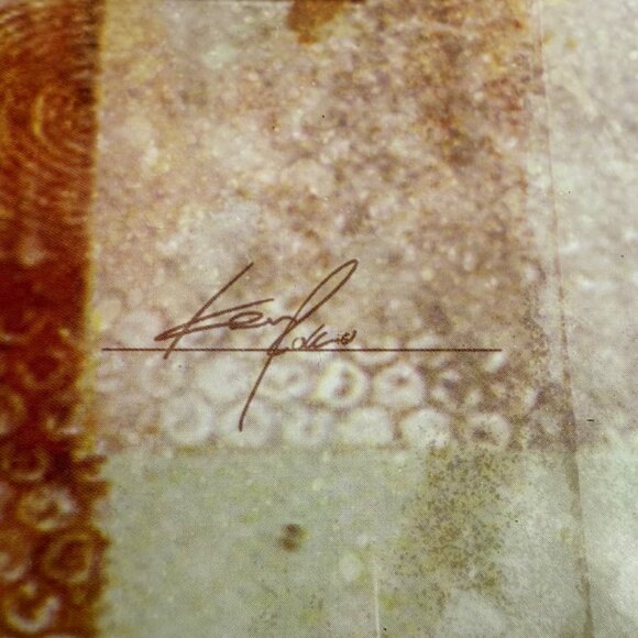 Abstract Glass Wall Art Panels Set Of 2 Artist Signed Geometric Hanging Gallery - Picture 6 of 16